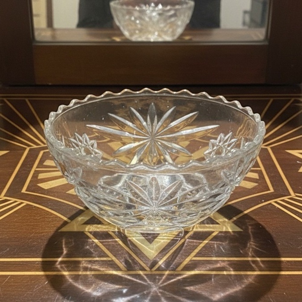 PRESCUT Star of David 5.25" Bowls Anchor Hocking EAPG Early American